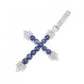 K18WG クロス サファイヤ ペンダント 1.97CT