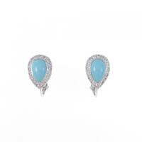 K18WG ターコイズ イヤリング