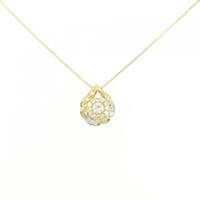 K18YG/PT ダイヤモンド ネックレス 0.30CT