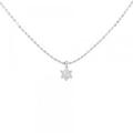 K18WG ソリティア ダイヤモンド ネックレス 0.10CT