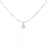 K18WG ソリティア ダイヤモンド ネックレス 0.10CT
