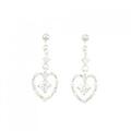 K18WG ハート ダイヤモンド ピアス 0.72CT