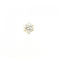 【リメイク】K18YG ソリティア ダイヤモンド 0.607CT 片耳
