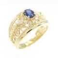 K18YG サファイヤ リング 0.45CT