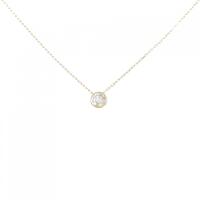 K18YG ソリティア ダイヤモンド ネックレス 0.10CT