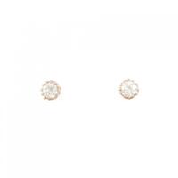 【リメイク】K18PG/ST ダイヤモンドピアス 0.303CT 0.340CT G SI2 GOOD