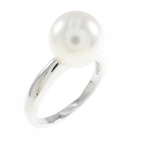 K18WG 淡水パール リング 9.2mm
