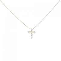 K18YG クロス ダイヤモンド ネックレス 0.09CT