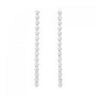 K18WG ダイヤモンド ピアス 0.42CT