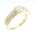 K18YG ダイヤモンド リング 0.506CT F SI1 VG