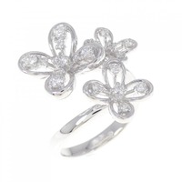 タサキ フラワー ダイヤモンド リング 0.37CT