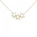 K18YG スター ダイヤモンド ネックレス 0.10CT