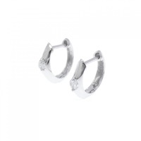 K14WG ダイヤモンド ピアス 0.12CT