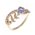K18PG タンザナイト リング 0.28CT