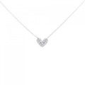 K18WG ハート ダイヤモンド ネックレス 0.36CT