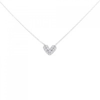 K18WG ハート ダイヤモンド ネックレス 0.36CT