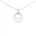K18WG/750WG フラワー ダイヤモンド ネックレス 0.50CT