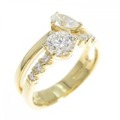 K18YG ダイヤモンド リング 0.903CT