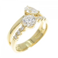 K18YG ダイヤモンド リング 0.903CT