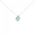K18WG エメラルド ネックレス 0.26CT