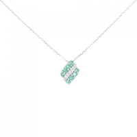 K18WG エメラルド ネックレス 0.26CT