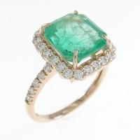 K18PG エメラルド リング 3.40CT