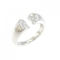 K18WG ハート ダイヤモンド ピンキーリング 0.20CT