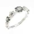 K18WG フラワー ダイヤモンド リング 0.50CT