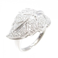 PT リーフ ダイヤモンド リング 0.33CT