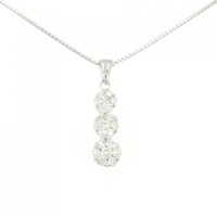 K18WG ダイヤモンド ネックレス 1.00CT