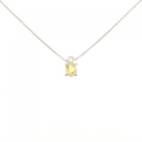PT シトリン ネックレス 0.13CT