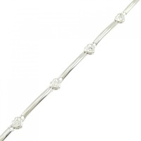 PT ハート ダイヤモンド ブレスレット 0.22CT
