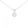 K14WG フラワー ダイヤモンド ネックレス 0.52CT
