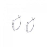 K18WG ダイヤモンド ピアス 0.08CT
