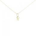 K18YG イニシャルY ダイヤモンド ネックレス 0.01CT