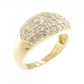 K18YG パヴェ ダイヤモンド リング 1.00CT