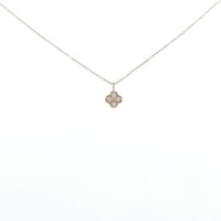 K18YG フラワー ダイヤモンド ネックレス 0.05CT