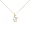 【リメイク】K18YG ダイヤモンド ネックレス 0.318CT F SI1 EXT