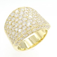 K18YG パヴェ ダイヤモンド リング 3.33CT