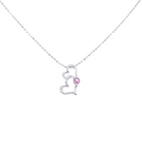 K10WG ハート トルマリン ネックレス