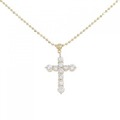 K18YG クロス ダイヤモンド ネックレス 0.50CT