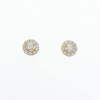 K18YG ダイヤモンド ピアス 0.18CT
