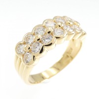 K18YG フラワー ダイヤモンド リング 1.02CT