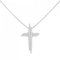 ロイヤル アッシャー クロス ネックレス 0.75CT