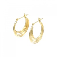 K18YG フープ ピアス