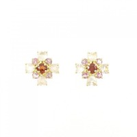 K18YG カラーストーン ピアス