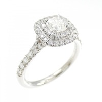 ティファニー ソレスト リング 0.32CT I VS2 クッションカット