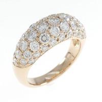 K18PG パヴェ ダイヤモンド リング 2.00CT
