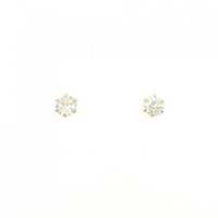 K18YG ソリティア ダイヤモンド ピアス 0.30CT