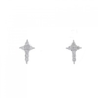 PT クロス ダイヤモンド ピアス 0.08CT